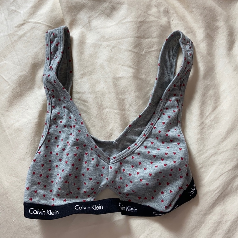 Calvin Klein Grey Cotton Bra